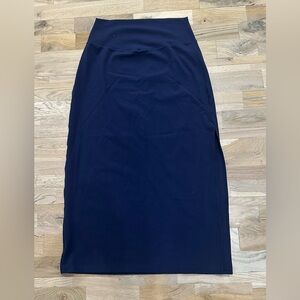 aerie Navy Maxi Pencil Skirt